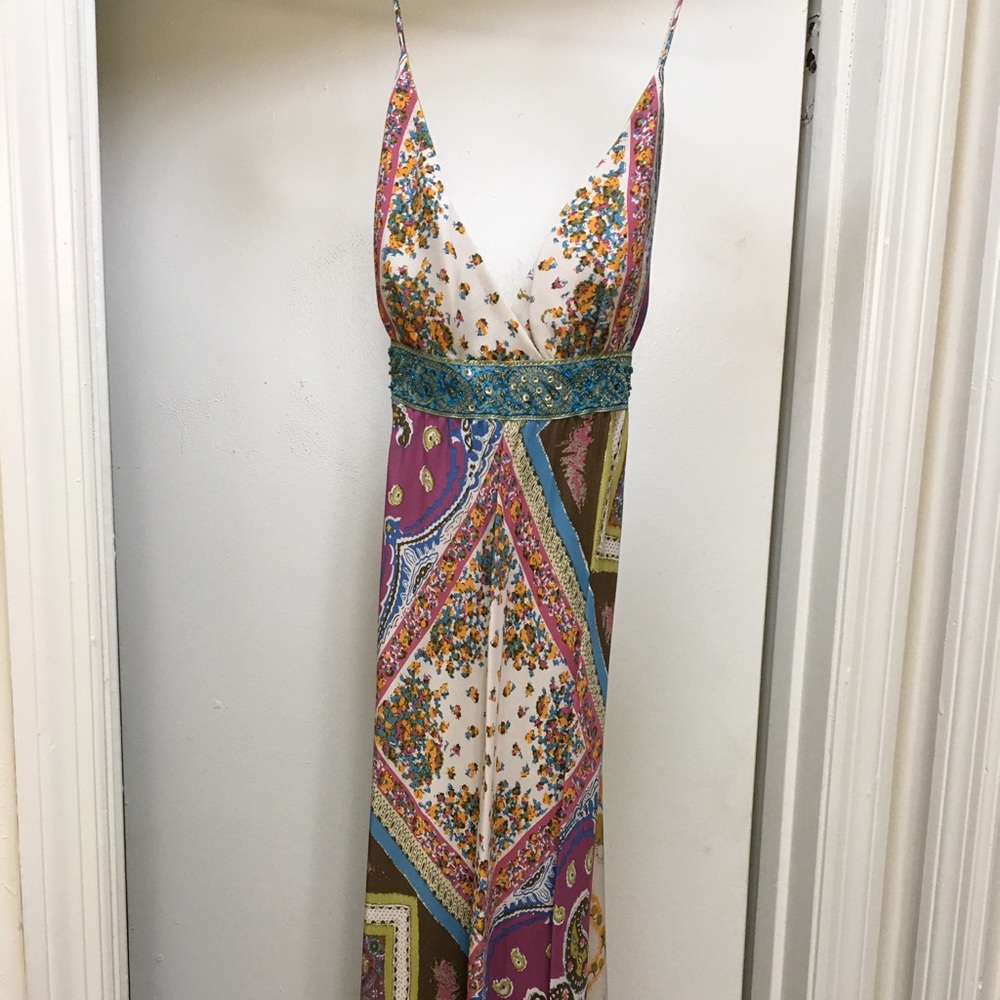 Nicole Miller 100% silk Bohemian dress